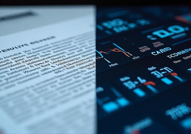 A split screen showing complex legal text on one side and structured analytical graphs on the other
